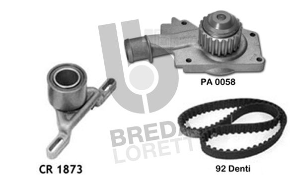 BREDA LORETT Vesipumppu + jakohihnasarja KPA0638A